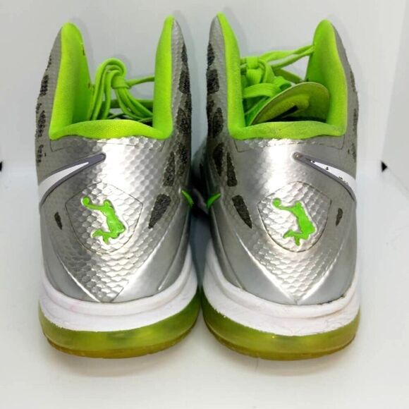 Nike Lebron 8 Punkman Men\'s Pre-owned Metallic Silver/Green Sneakers- sz. 10 1/2 main image 2